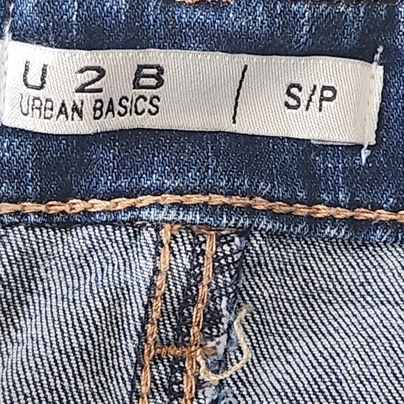 Overalls U2B Urban Basics denim adjustable straps stretchy shorts - Picture 5 of 14